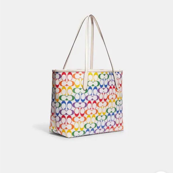β€οΈπ§‘ππππ Reversible COACH CITY TOTE PRIDE β€οΈπ§‘ππππ - Picture 3 of 6
